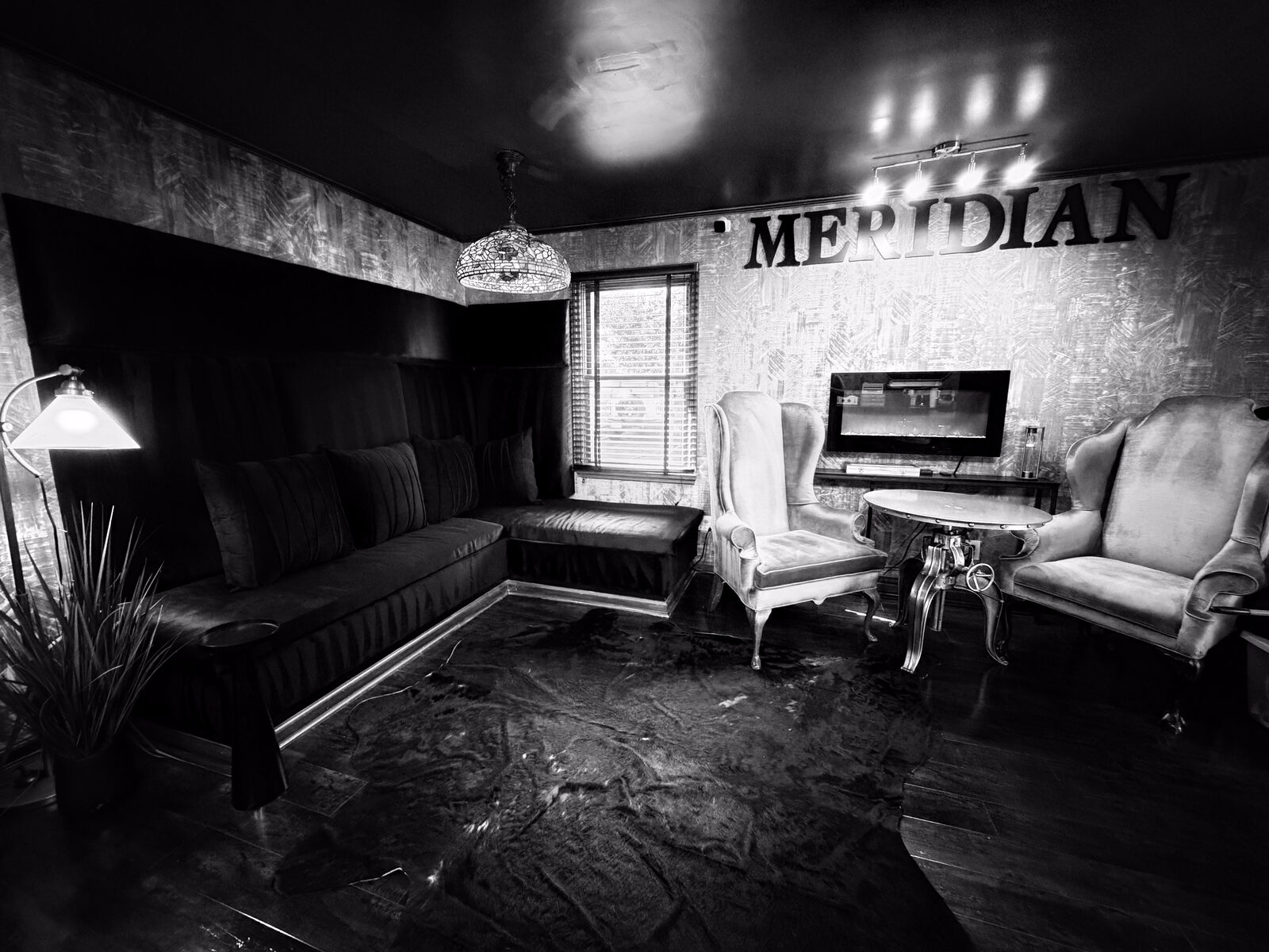 Lounge with Meridian wall sign